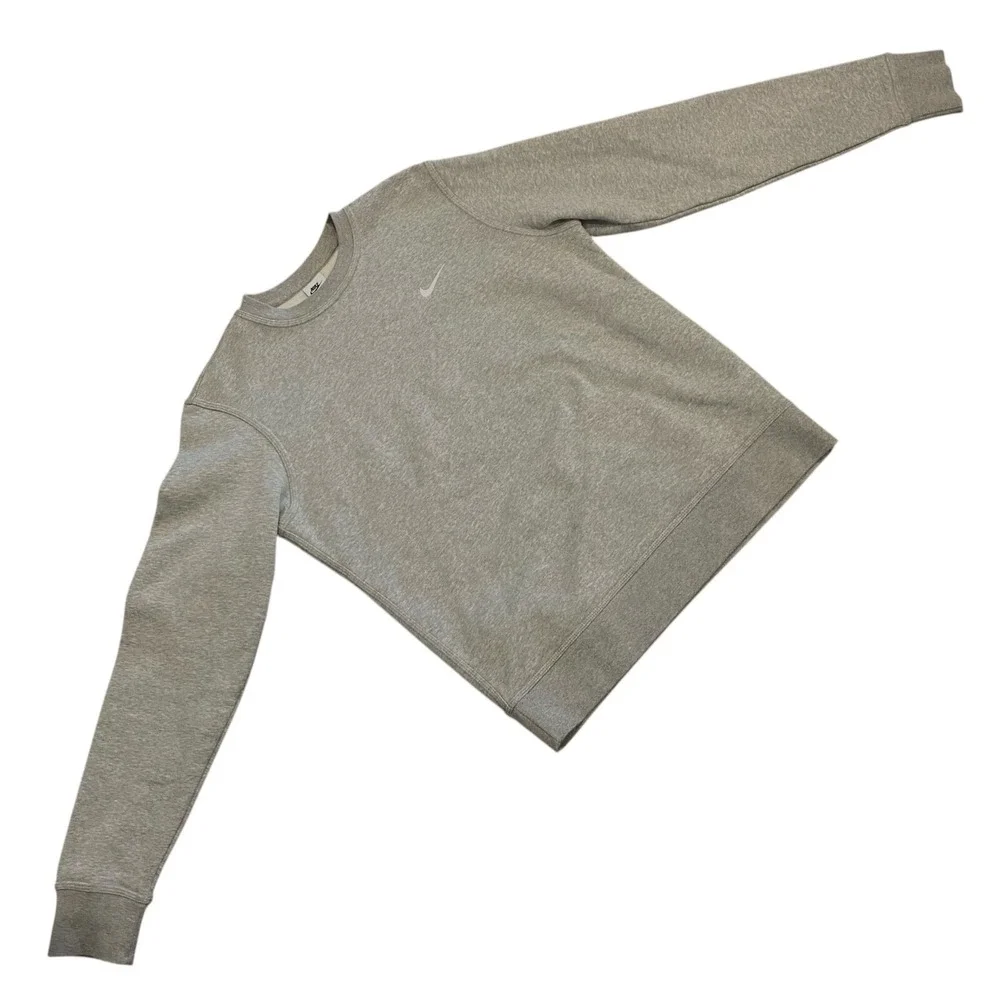Nike Men's Grey Solo Swoosh Soft Fleece Crew Sweatshirt‎ 611467-063 Medium